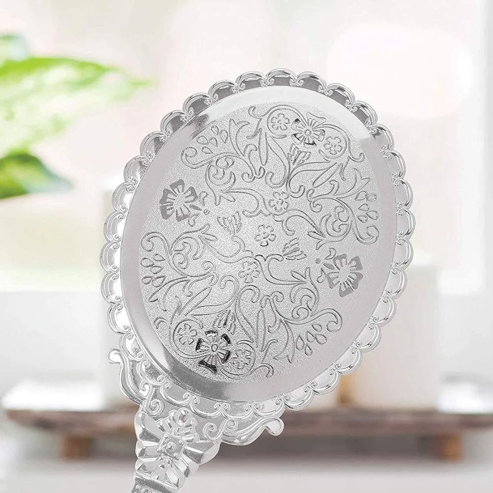 NWT Elegant Silver Handheld Mirror